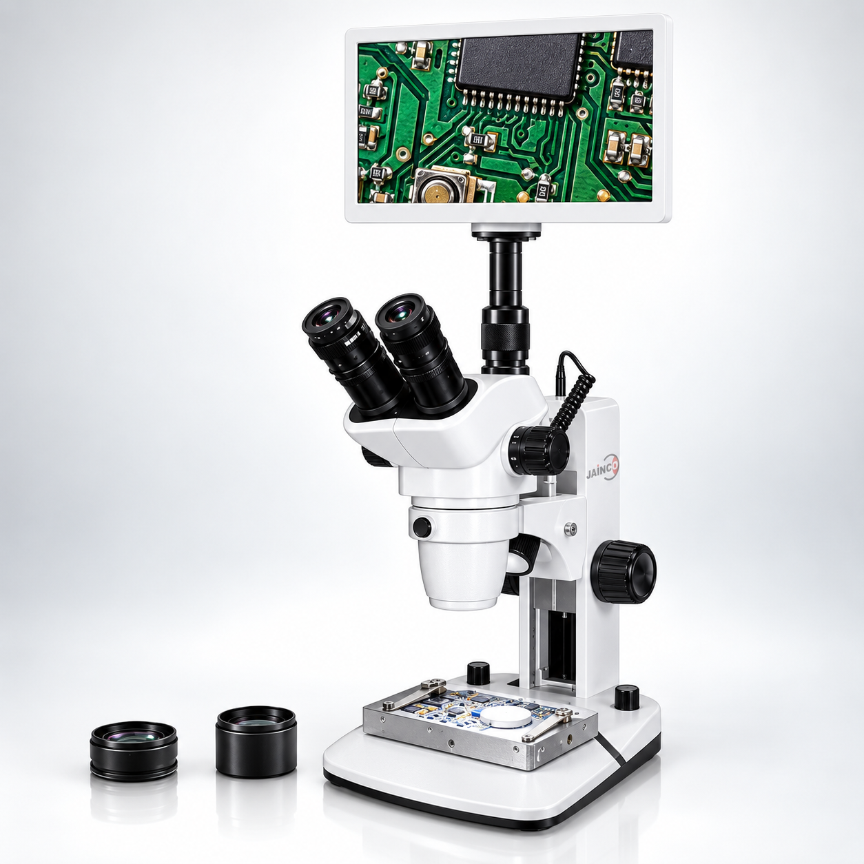 Trinocular Zoom Stereo Microscope 3.3x-90x Magnification